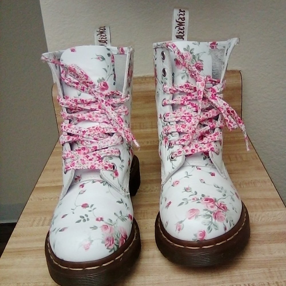 Doc Marten's Vintage Portland Rose Floral Boots